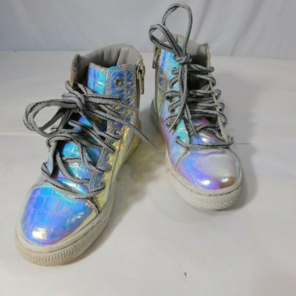 Justice Little Girls High Top Sneakers Size 12